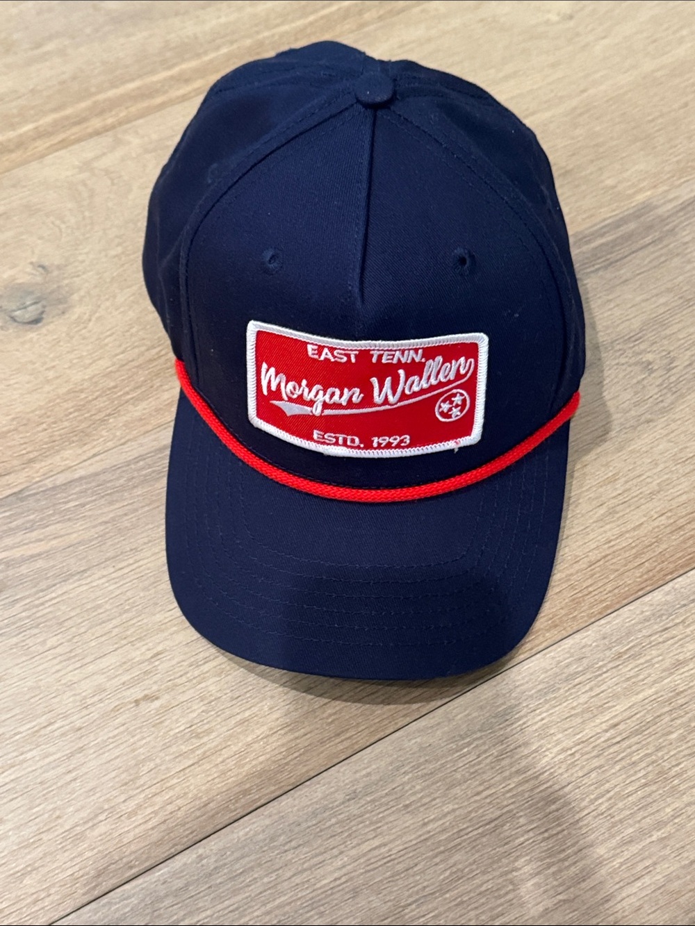 Morgan Wallen East Tenn Navy Baseball Cap with Red Trim